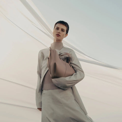 Polène Cyme Mini Edition Textured Taupe