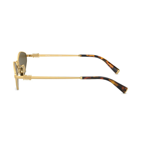 Miu Miu Eyewear Logo-Lettering Geometric-Frame Sunglasses