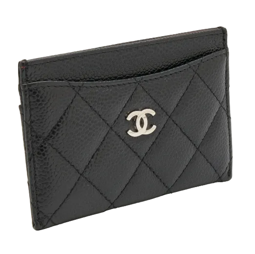 Chanel Caviar Quilted Card Holder Black 2
