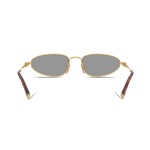 Miu Miu Vertical Logo Irregular Sunglasses