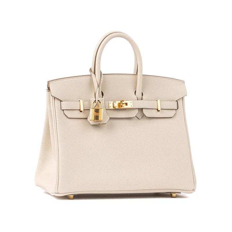 Hermes Birkin 25 Craie in Togo Leather with Gold Hardware 3