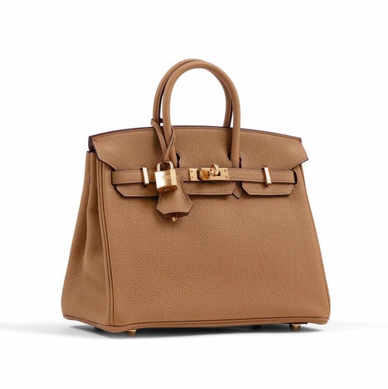 Hermès Birkin 25 Biscuit in Togo Leather With Gold Hardware 2