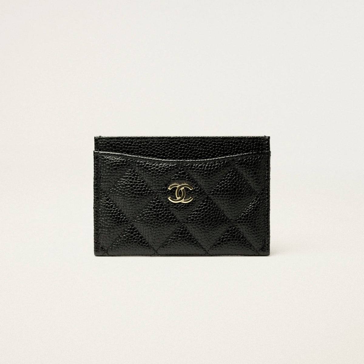 Chanel Classic Card Holder Grained Calfskin & Gold-Tone Metal Black 3