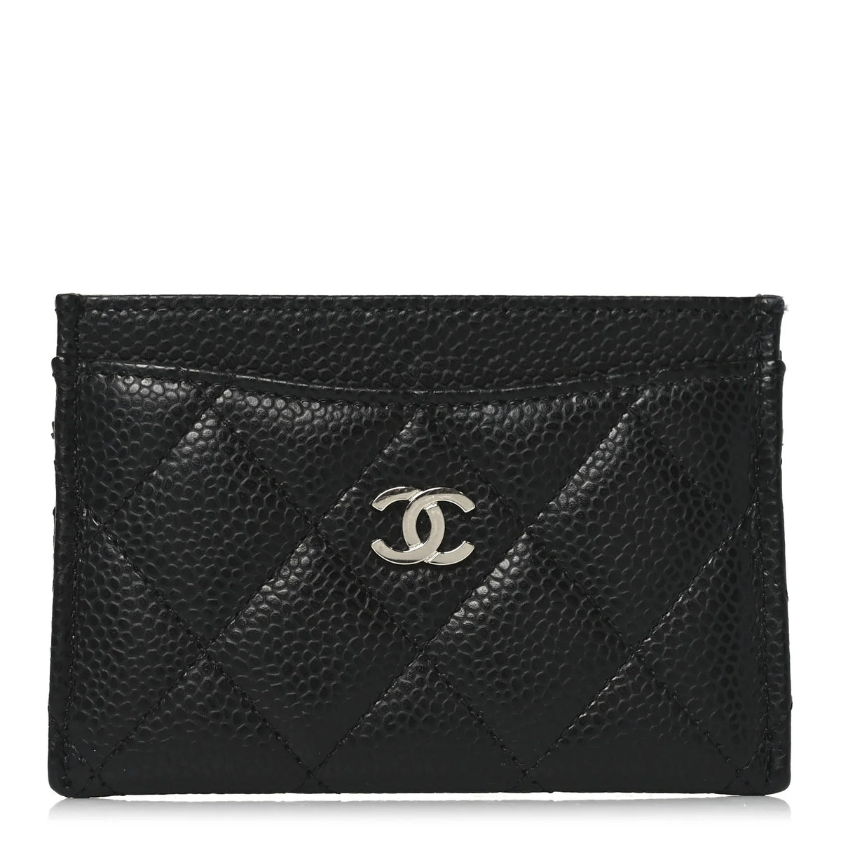 Chanel Caviar Quilted Card Holder Black 1