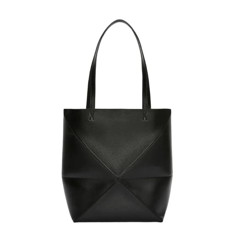 Loewe Medium Puzzle Fold Tote In Shiny Calfskin