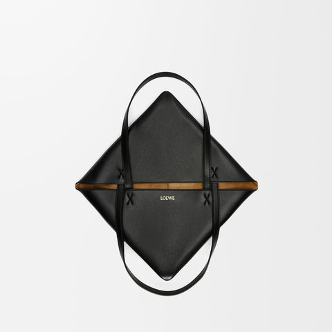 Loewe Medium Puzzle Fold Tote In Shiny Calfskin