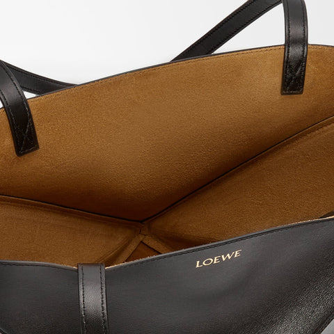 Loewe Medium Puzzle Fold Tote In Shiny Calfskin