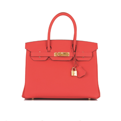 Hermes Birkin 25 Red in Togo Leather With Gold Hardware