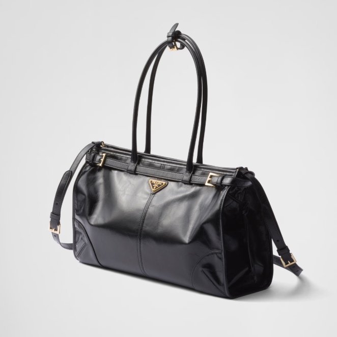 Prada Black Bonnie Large Leather Handbag 4