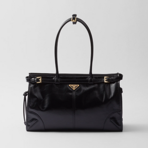 Prada Black Bonnie Large Leather Handbag