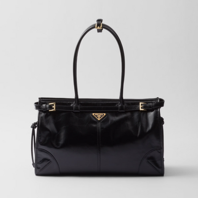 Prada Black Bonnie Large Leather Handbag