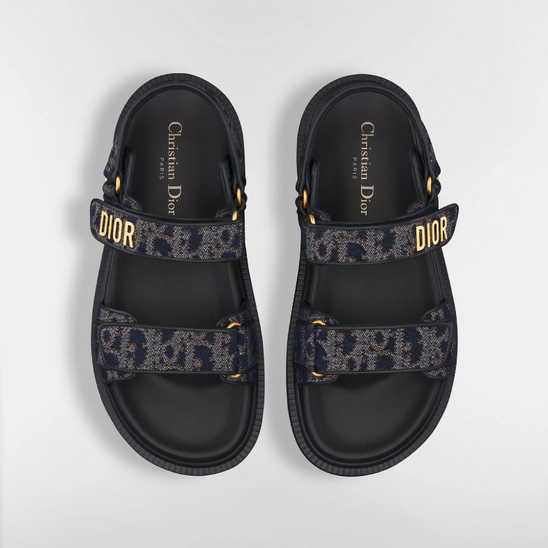 Dior Blue and Tobacco Brown Oblique Denim with Contrasting Topstitching 3