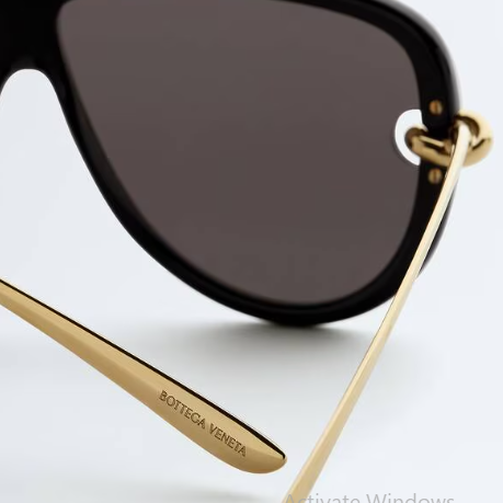 Bottega Veneta Classic Aviator Sunglasses With Gold Ribbon Detail 2