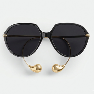 Bottega Veneta Oversized Sunglasses With Iconic Gold Drop Charm