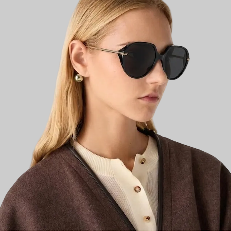 Bottega Veneta Oversized Sunglasses With Iconic Gold Drop Charm 3
