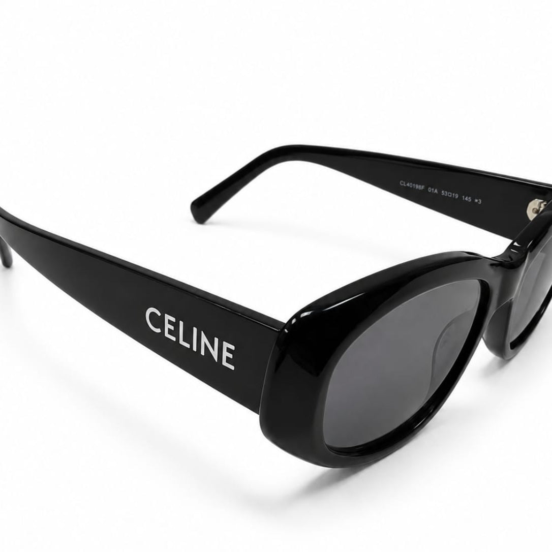 Celine Black Oversized Square Sunglasses With Black Lenses 2