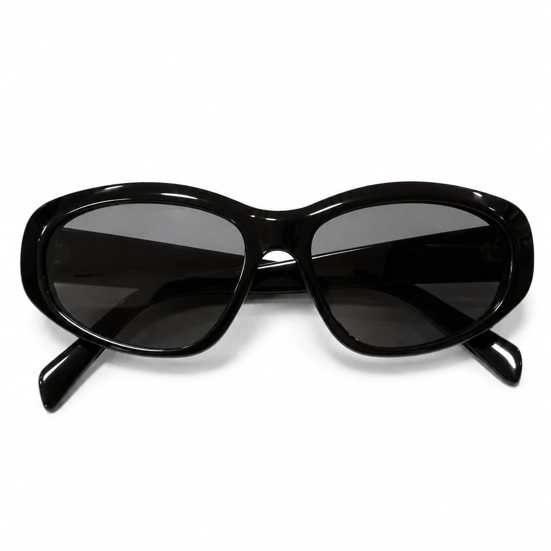 Celine Black Oversized Square Sunglasses With Black Lenses 1
