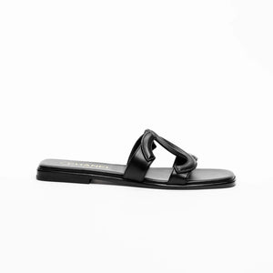 Chanel CC Logo Flat Mules