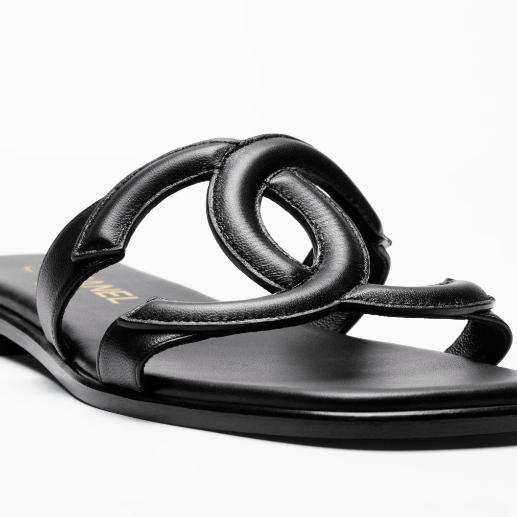 Chanel CC Logo Flat Mules 4