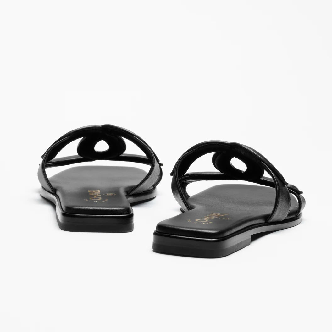 Chanel CC Logo Flat Mules 3