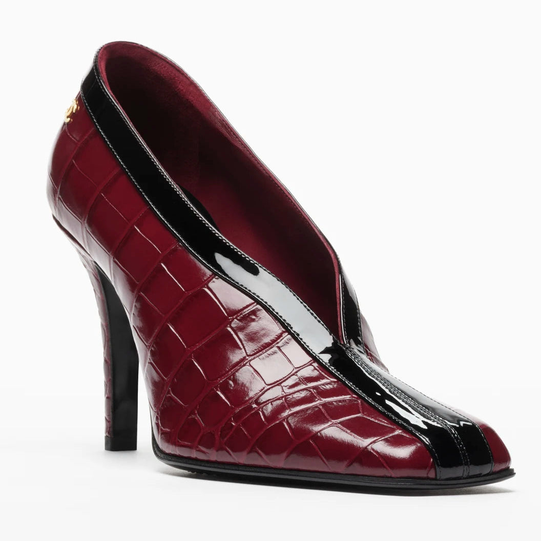 Chanel Croc-Embossed Patent Leather Pumps 2
