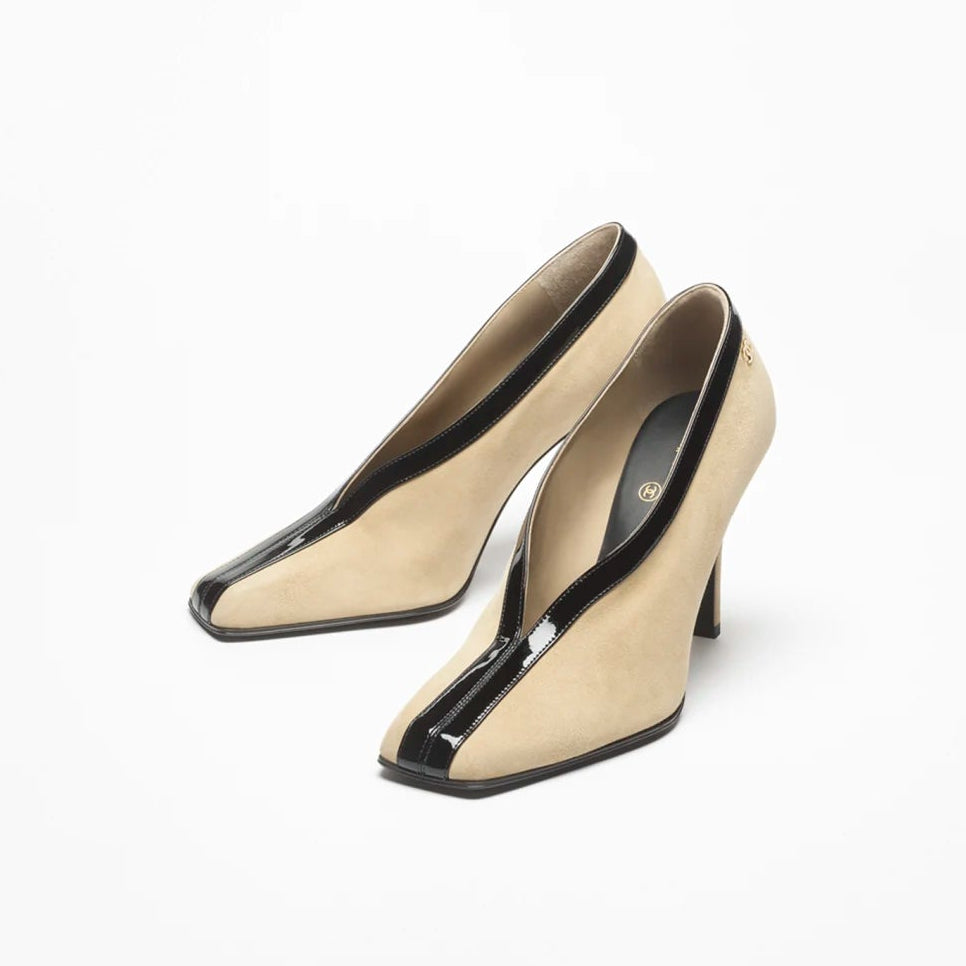 Chanel Suede Kidskin & Patent Calfskin Pumps 3