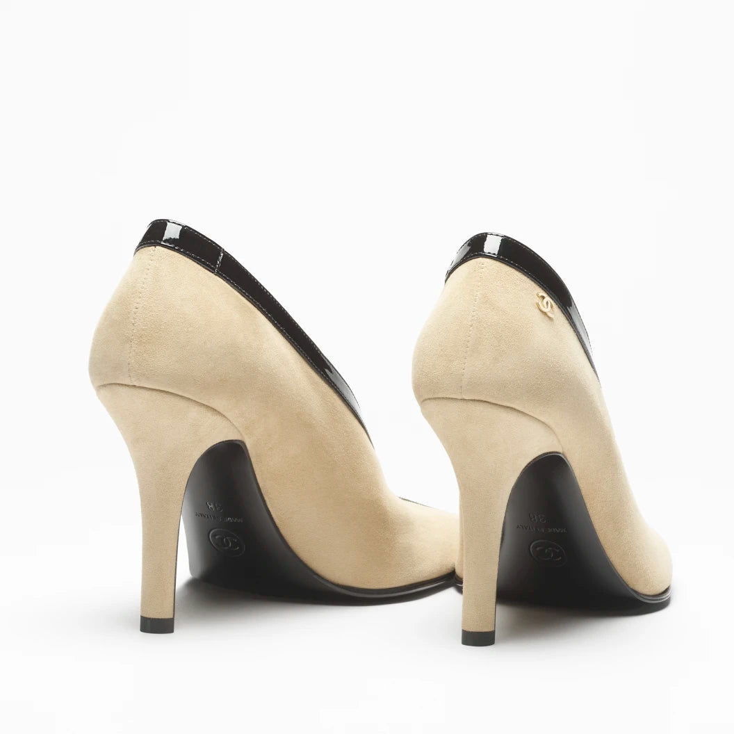 Chanel Suede Kidskin & Patent Calfskin Pumps 2