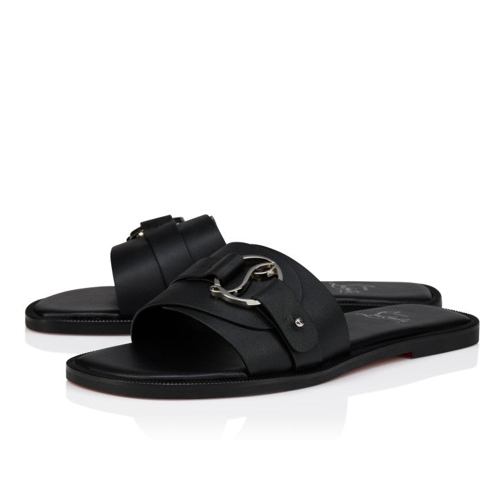 Christian Louboutin Her In Roma Flat Mules In Black 3