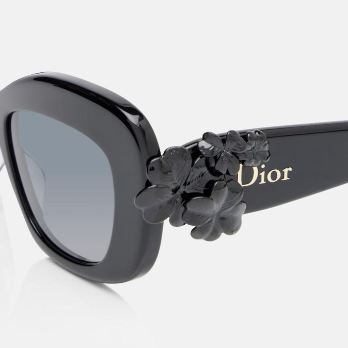 Dior Eyewear Clover Shiny Black Square Sunglasses 3
