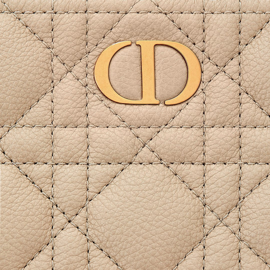 Dior Large Caro Daily Pouch Sand-Colored Supple Cannage Calfskin 4