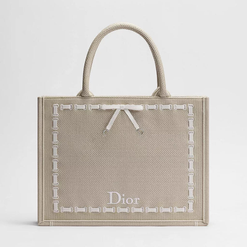 Dior Medium Book Tote With Strap Beige