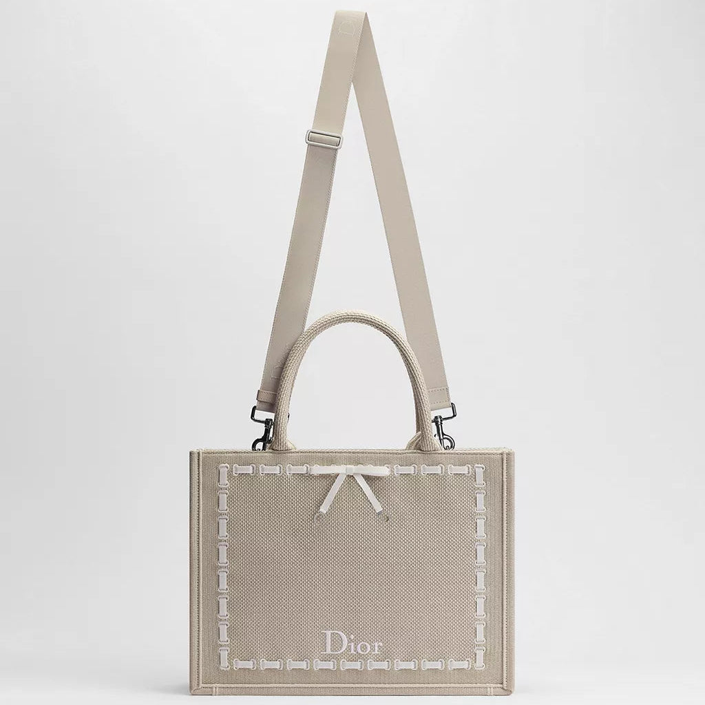 Dior Medium Book Tote With Strap Beige 6