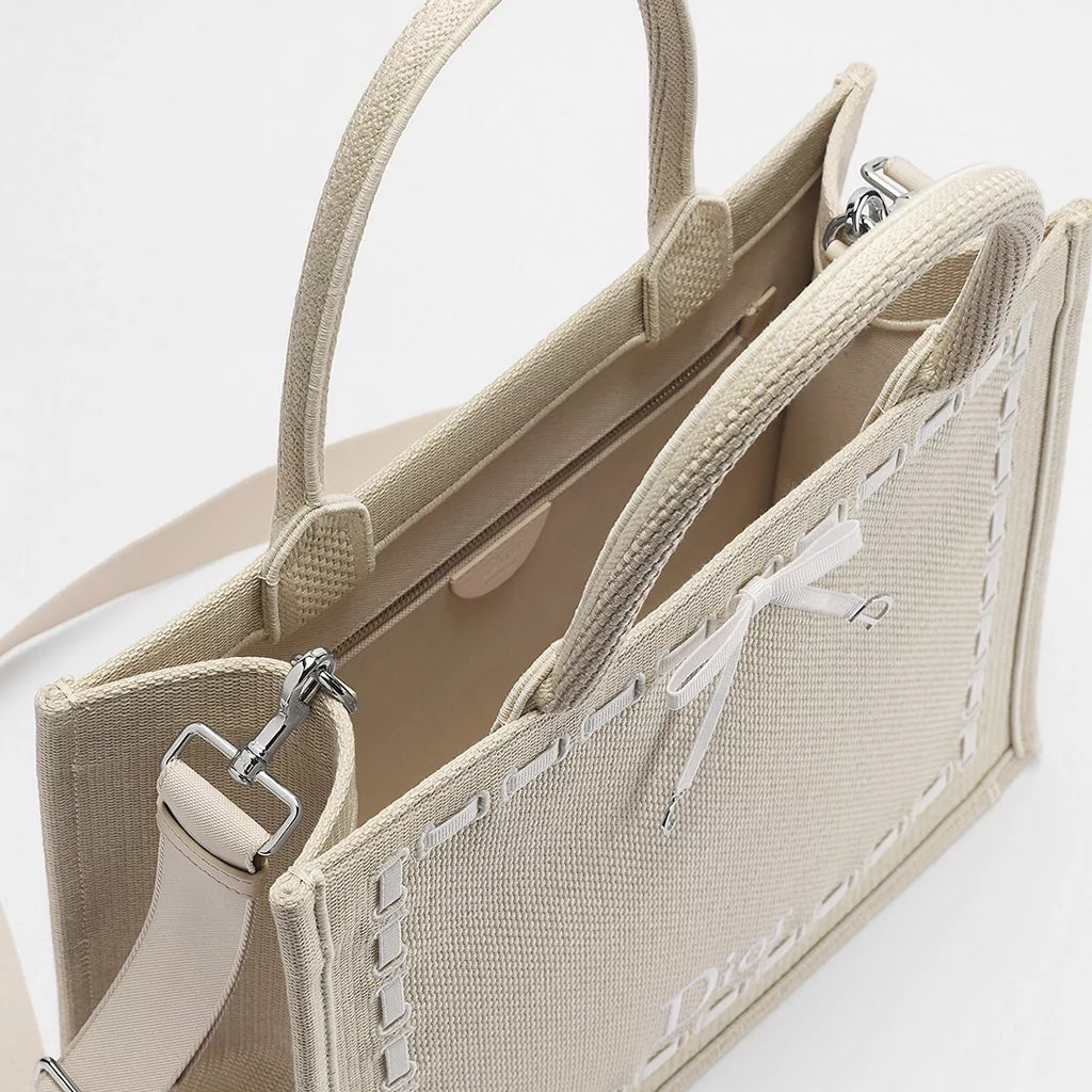 Dior Medium Book Tote With Strap Beige 5