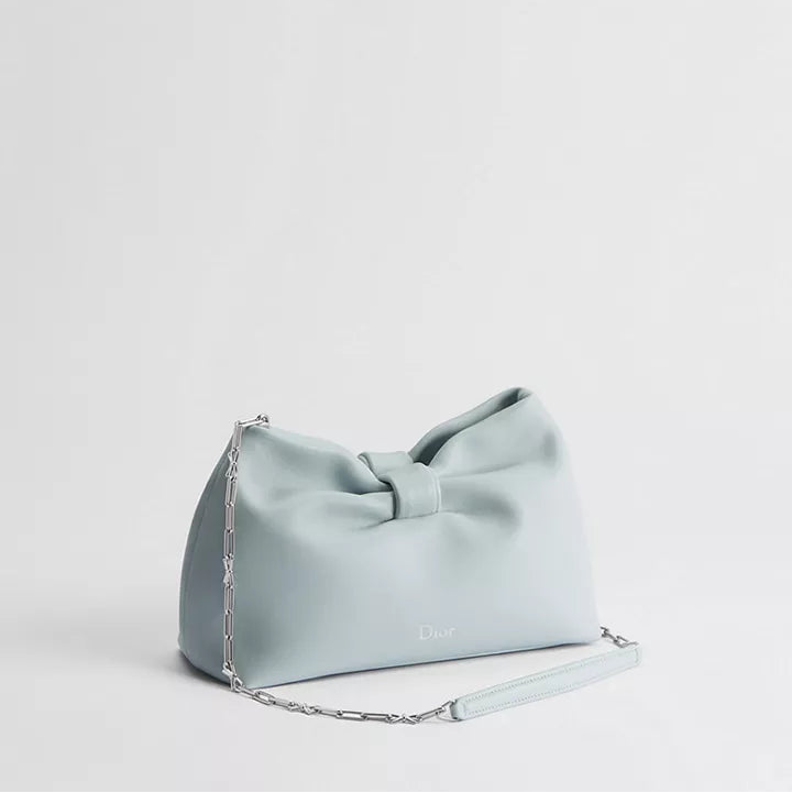 Dior Small Bow Bag Ice Blue Lambskin 2