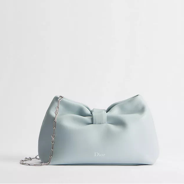 Dior Small Bow Bag Ice Blue Lambskin 1