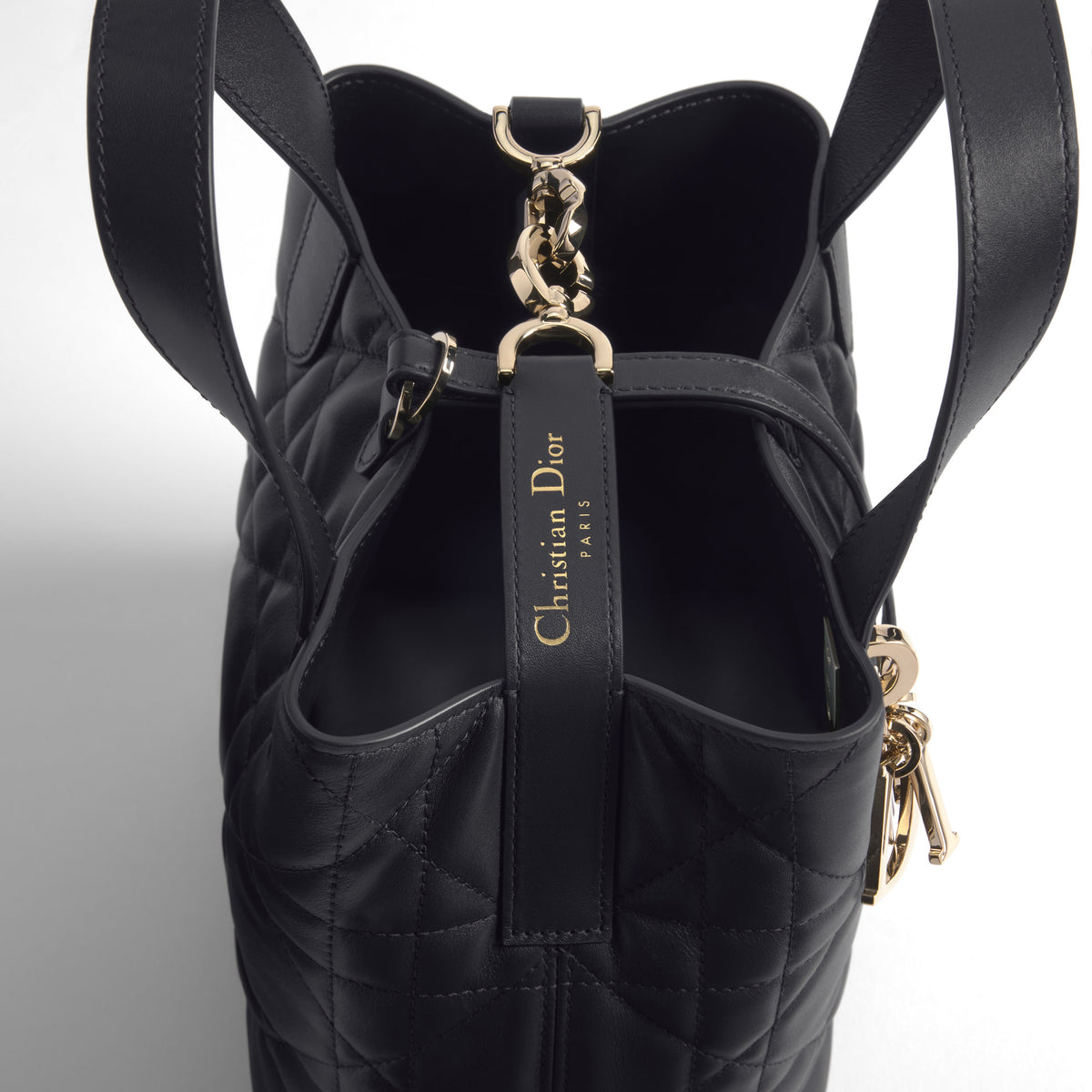 Dior Small Dior Toujours Bag in Black Supple Cannage Calfskin 4