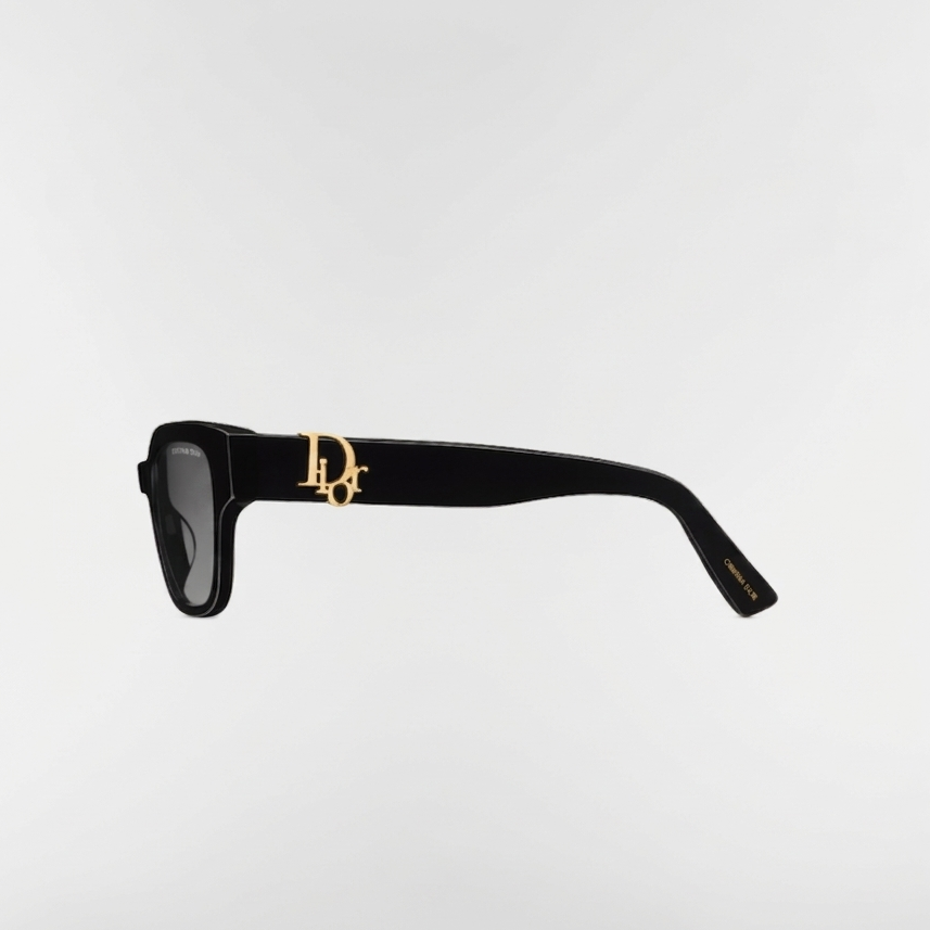 Dior Black Acetate Sunglasses With Gold Hardware 3