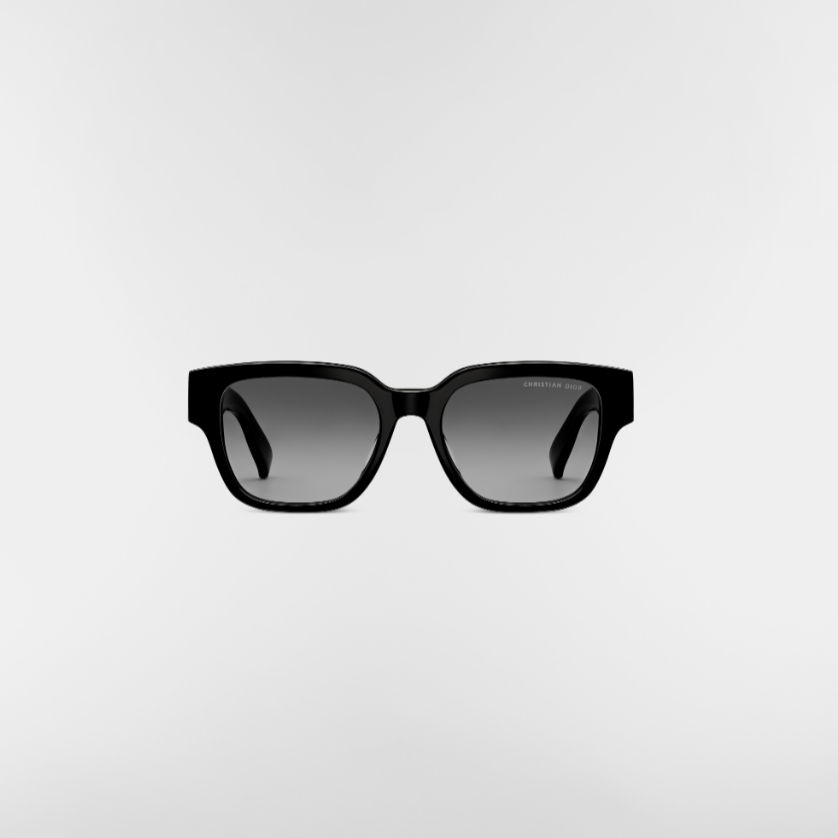 Dior Black Acetate Sunglasses With Gold Hardware 1
