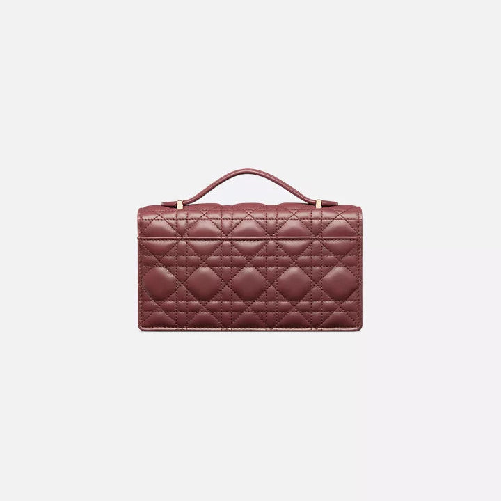 Dior Burgundy Cannage Bag with Gold Accents 4