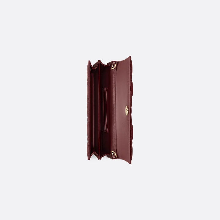 Dior Burgundy Cannage Bag with Gold Accents 3