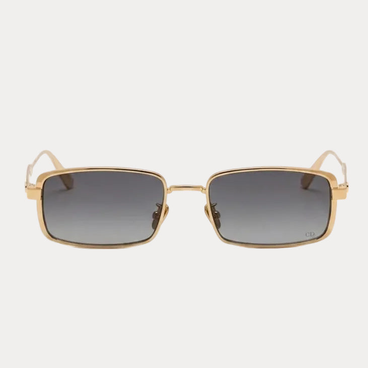 Dior Cannage Gold Rectangular Sunglasses 1
