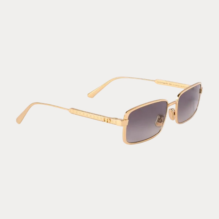 Dior Cannage Gold Rectangular Sunglasses 2