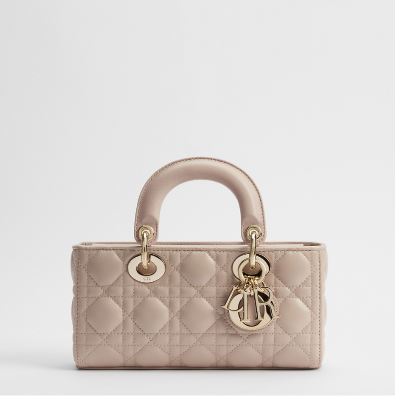 Dior Lady Small Bag Sheepskin With a Soft Beige Cannage Patter