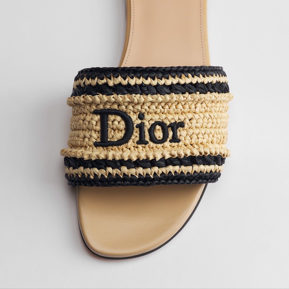 Dior Woven Open Back Slide Shoe 4