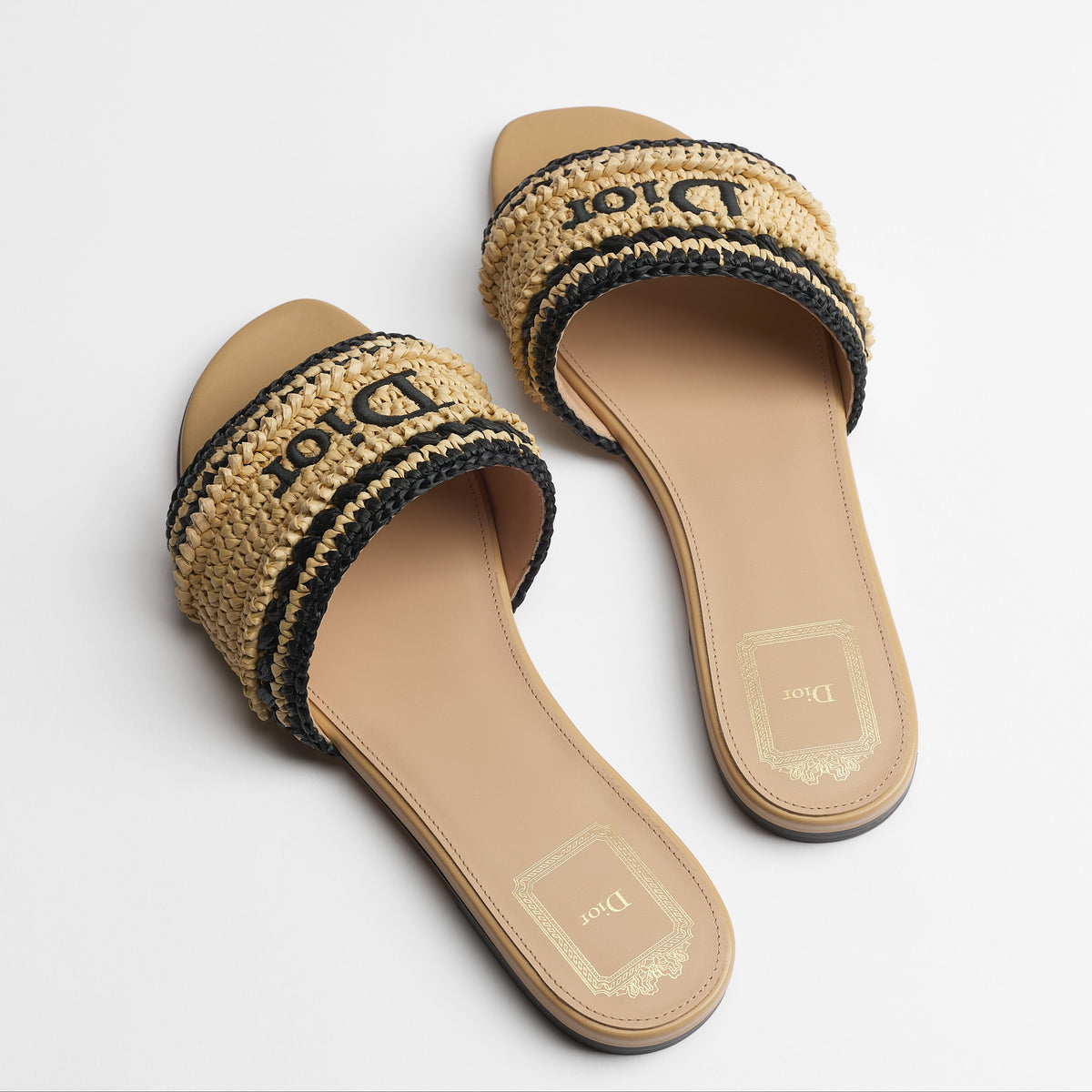 Dior Woven Open Back Slide Shoe 3