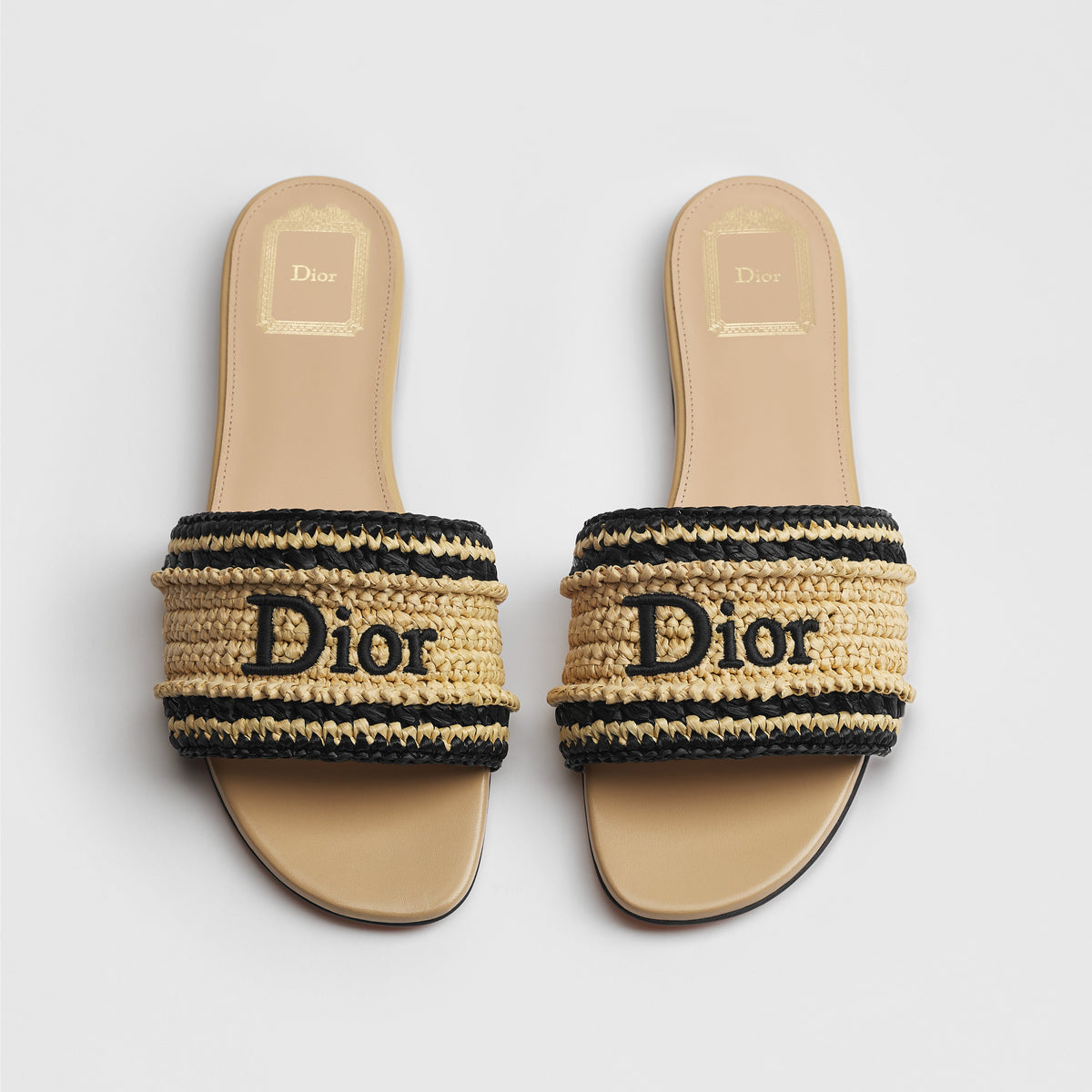 Dior Woven Open Back Slide Shoe 2