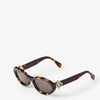 Fendi FF Diamonds Oval Sunglasses For Women - Brown