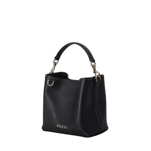 Gucci Black GG Emblem Mini Bucket Bag