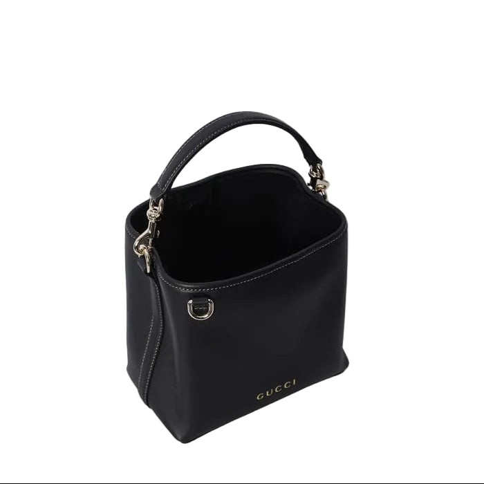 Gucci Black GG Emblem Mini Bucket Bag 3