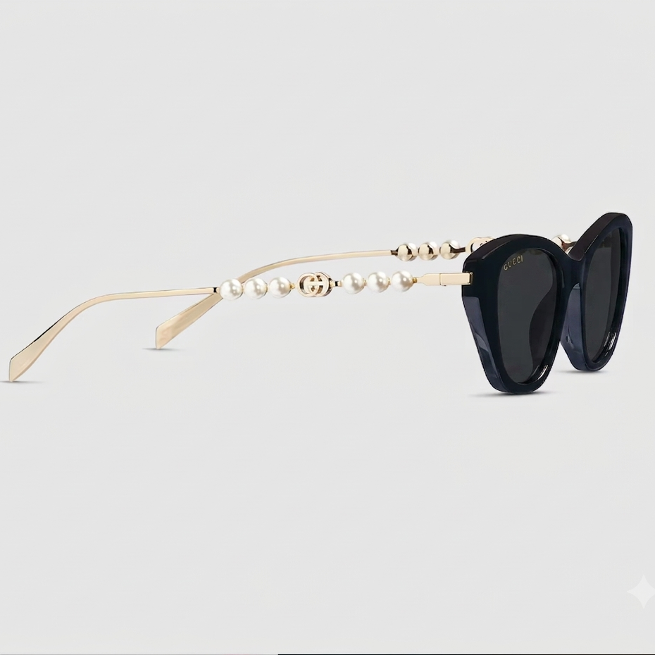 Gucci Interlocking G Pearl Cat-Eye Sunglasses 2